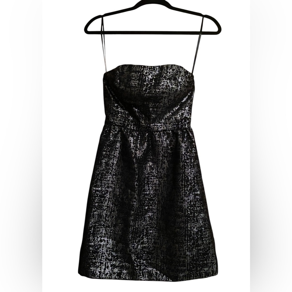 NWT GIANNI BINI BLACK & SILVER MINI COCKTAIL DRESS SIZE 0